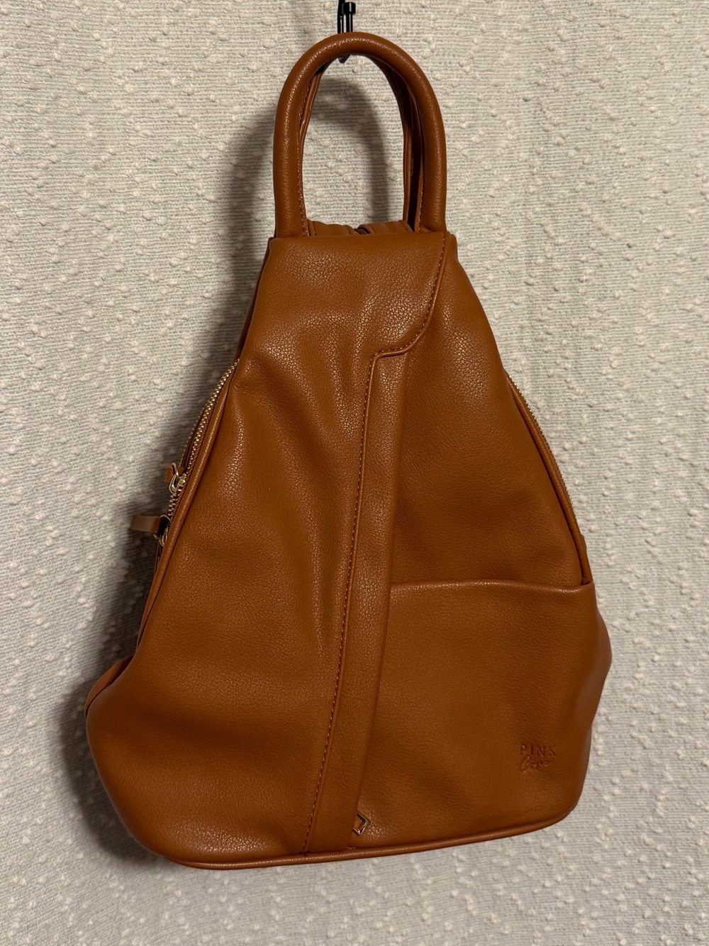Women’s Cognac Sling Backpack, Pink Cove